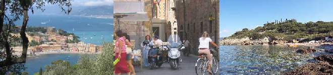 A characteristic coastal town on the Italian Riviera in Liguria, Italy.